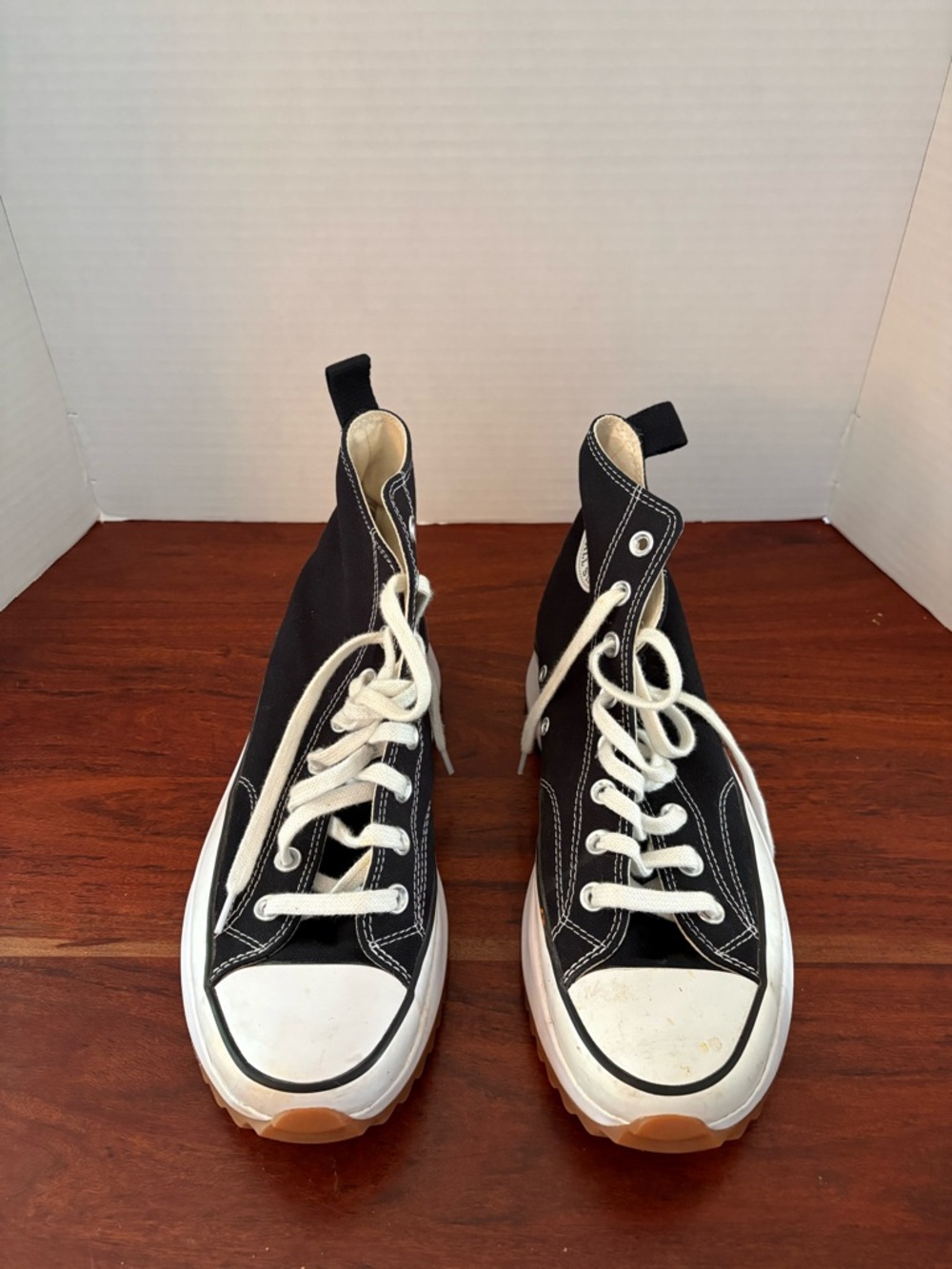 Converse Run Star Hike Platform Lace Up Black Sneakers Shoes Men’s 9 Womens 10.5 - Picture 4 of 11
